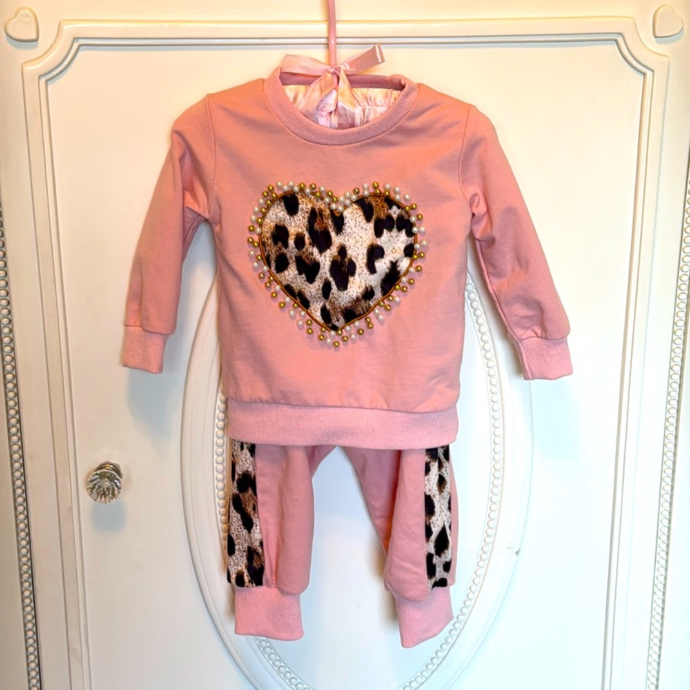2T Leopard Sweater & Jogger w/Pockets